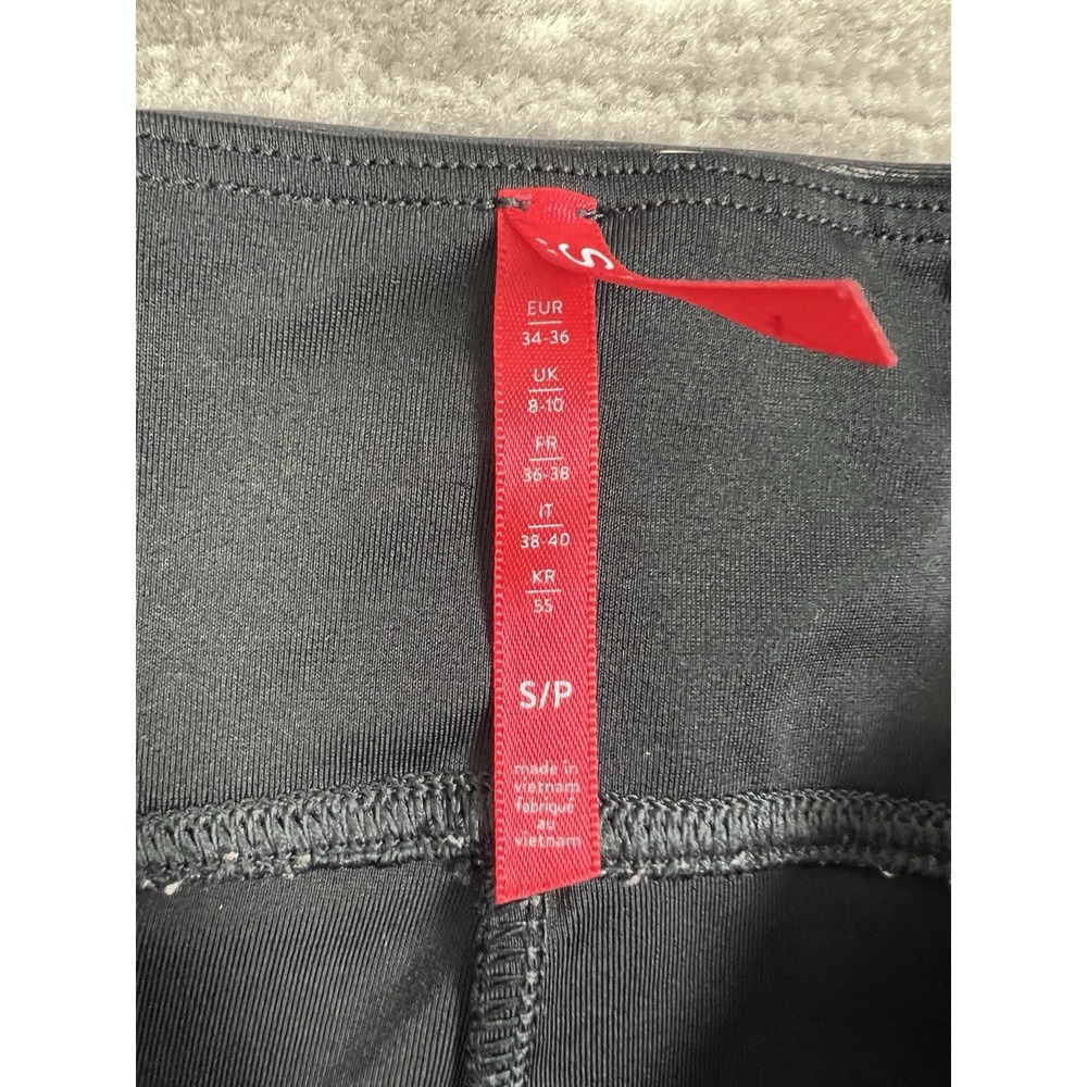 Spanx‎ by Sara Blakely Leggings Womens Small Black Leather Look Ankle - Picture 11 of 13